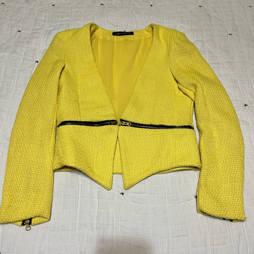 Yellow blazer jacket